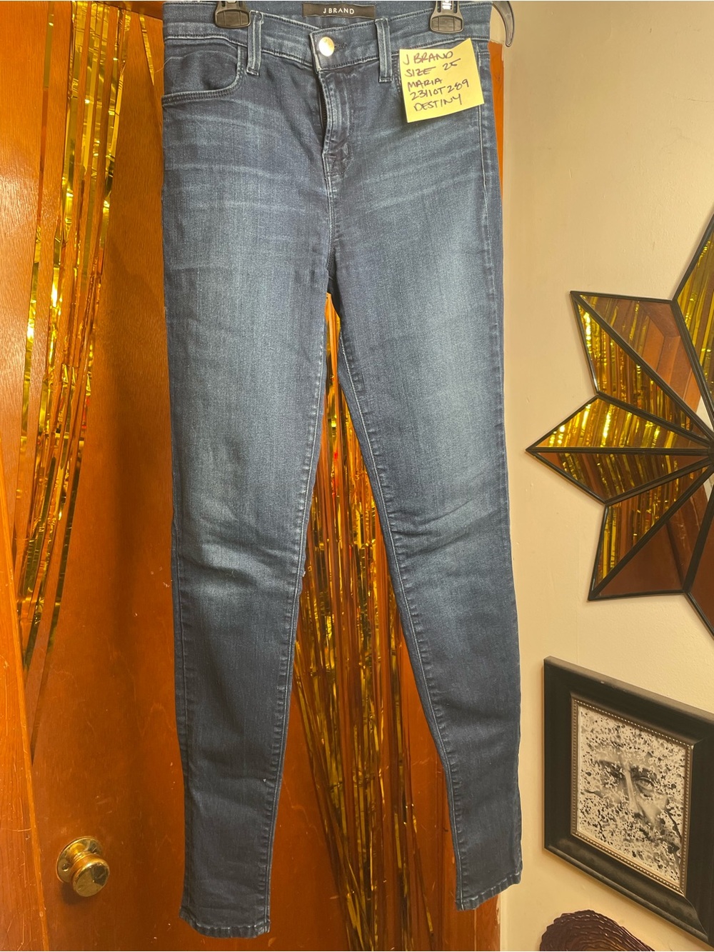 J Brand Dark Wash Skinny Jeans in Blue